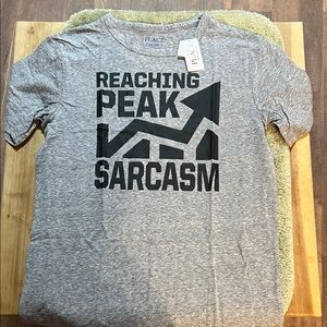 Boys size large 10/12 gray reaching peak T-shirt, the children’s place